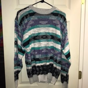 Multi colored tribal sweater